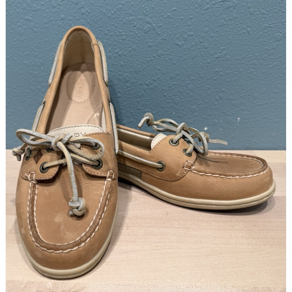 Sperry Top-Sider Firefish Women's Size 8M Tan Leather Loafers Boat Shoes